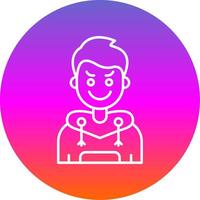 Envy Line Gradient Circle Icon vector