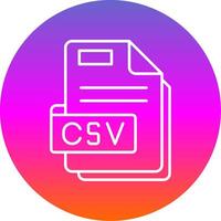 Csv Line Gradient Circle Icon vector