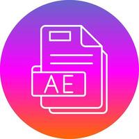 Ae Line Gradient Circle Icon vector