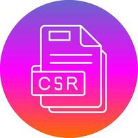 csr línea degradado circulo icono vector