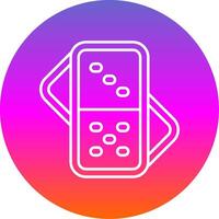 Domino Line Gradient Circle Icon vector