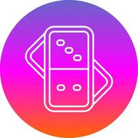 Domino Line Gradient Circle Icon vector