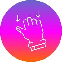 Drag Line Gradient Circle Icon vector