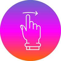 Swipe Right Line Gradient Circle Icon vector