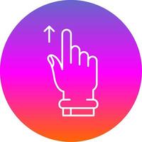 Swipe Up Line Gradient Circle Icon vector