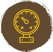 Gauge Line Circle Yellow Icon vector