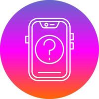 Question Line Gradient Circle Icon vector