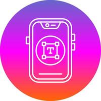 Type Line Gradient Circle Icon vector