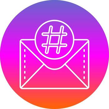 Hash Line Gradient Circle Icon vector