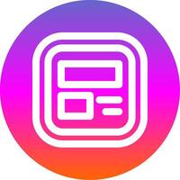 Layout Line Gradient Circle Icon vector