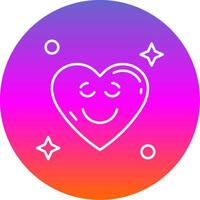 Relieved Line Gradient Circle Icon vector