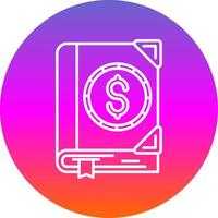 Currency Line Gradient Circle Icon vector