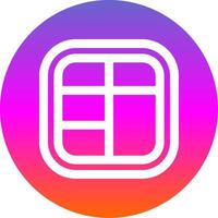 Layout Line Gradient Circle Icon vector