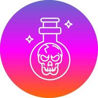 Potion Line Gradient Circle Icon vector