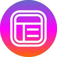 Layout Line Gradient Circle Icon vector