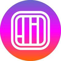 Layout Line Gradient Circle Icon vector