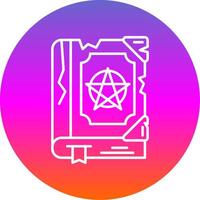 Magic book Line Gradient Circle Icon vector