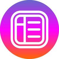 Layout Line Gradient Circle Icon vector