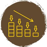 Crash Line Circle Yellow Icon vector