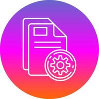 Setup Line Gradient Circle Icon vector