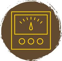 Voltage Indicator Line Circle Yellow Icon vector