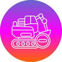 Construction Line Gradient Circle Icon vector