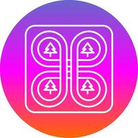 Overpass Line Gradient Circle Icon vector