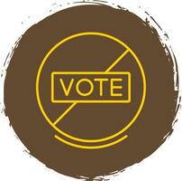 Forbidden Sign Line Circle Yellow Icon vector