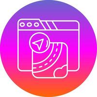 Gpu Line Gradient Circle Icon vector