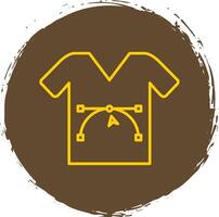 Shirt Design Line Circle Yellow Icon vector