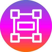 Rectangle frame Line Gradient Circle Icon vector