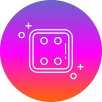 Dice four Line Gradient Circle Icon vector