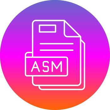 Asm Line Gradient Circle Icon vector