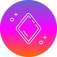 Diamonds Line Gradient Circle Icon vector