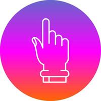 Hand click Line Gradient Circle Icon vector