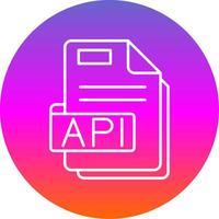 Api Line Gradient Circle Icon vector