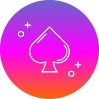 Spades Line Gradient Circle Icon vector