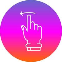 Swipe Left Line Gradient Circle Icon vector