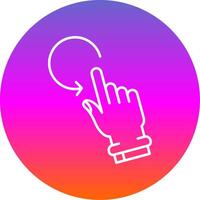 Rotate Line Gradient Circle Icon vector