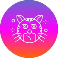 Suspicious Line Gradient Circle Icon vector