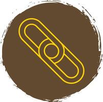 Backlink Line Circle Yellow Icon vector