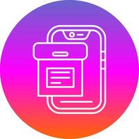 Archive Line Gradient Circle Icon vector