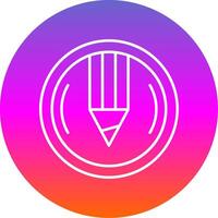 Compose Line Gradient Circle Icon vector