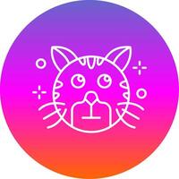 Rolling eyes Line Gradient Circle Icon vector