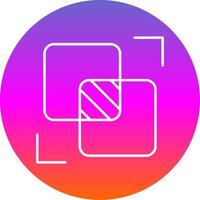 Intersect Line Gradient Circle Icon vector