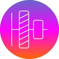 Vertical alignment Line Gradient Circle Icon vector