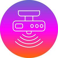 Motion sensor Line Gradient Circle Icon vector