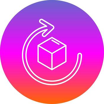 Rotate Line Gradient Circle Icon vector