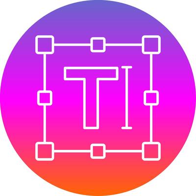 Text Line Gradient Circle Icon