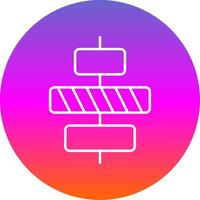 Center alignment Line Gradient Circle Icon vector